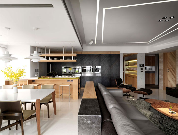 居室中的生活态度:台北现代风格Jade住宅设计