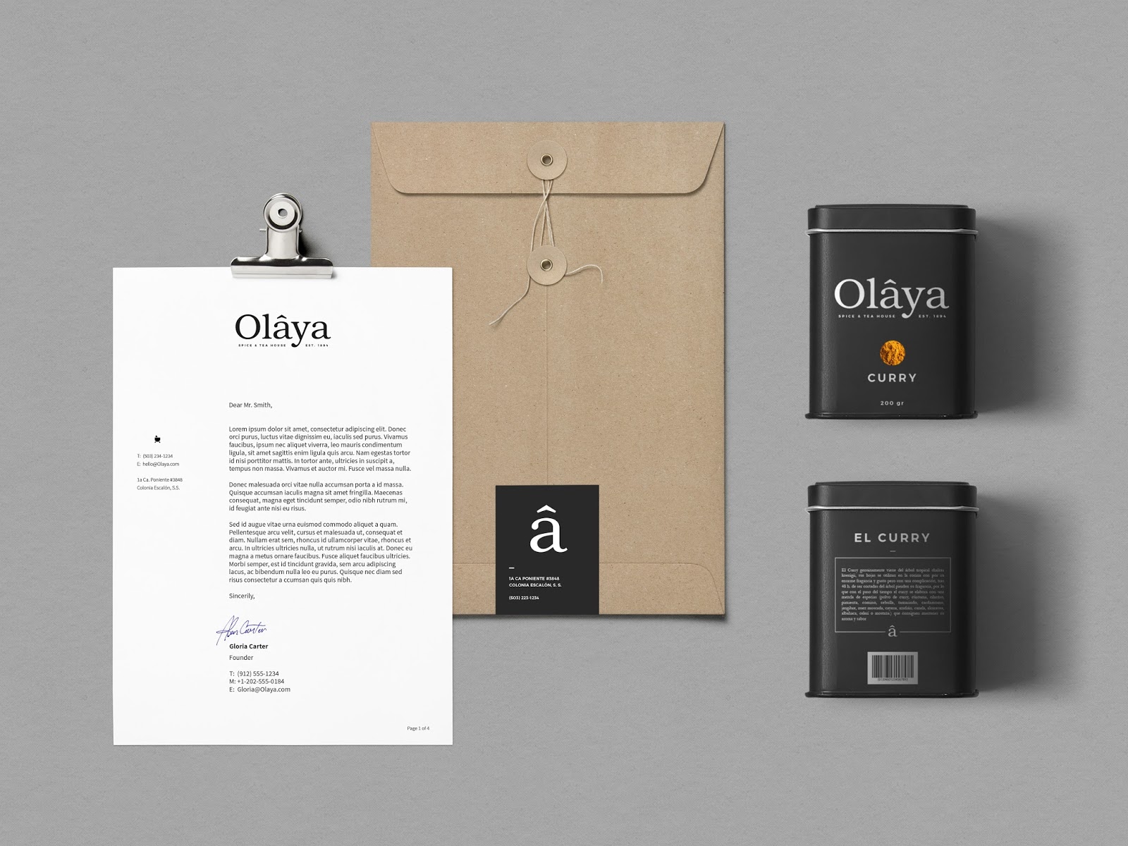 Olâya香料茶品牌和包装设计