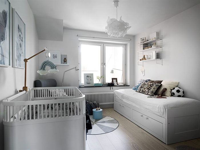 瑞典白色淡雅的住宅改造设计