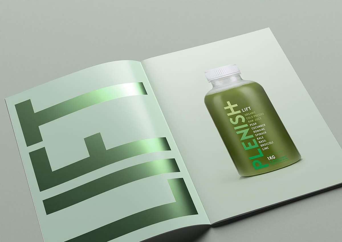 Plenish果汁品牌和包装设计