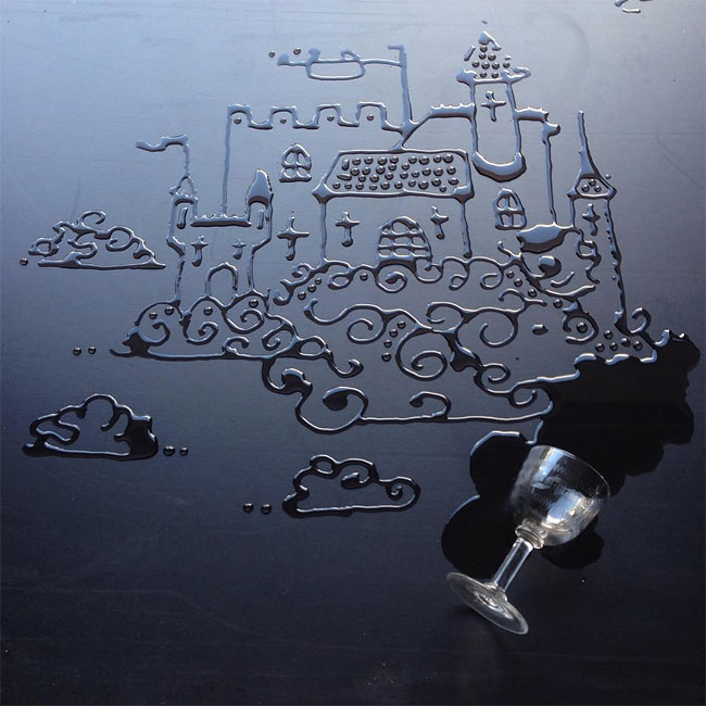 无需颜料：Aravis Dolmenna惊艳的水滴画作