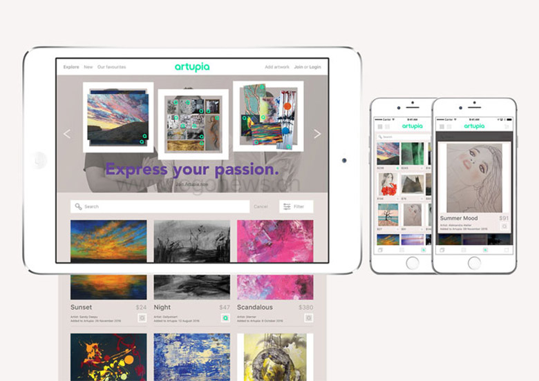 艺术品在线交易平台Artupia全新形象设计