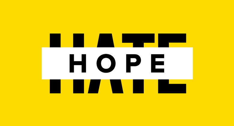 英国反种族歧视团体Hope Not Hate的新形象