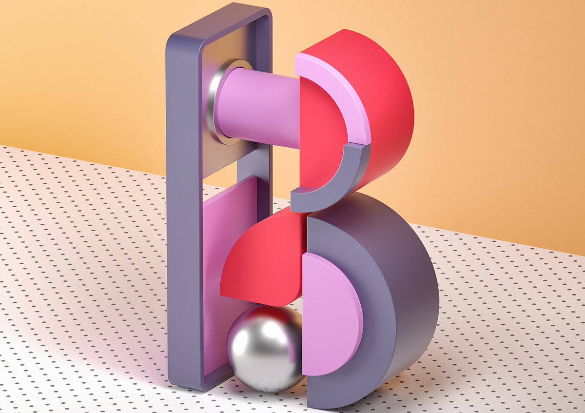 Serafim Mendes创意3D字母设计