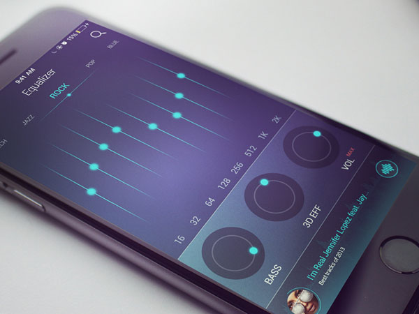 30个音乐均衡器UI界面设计