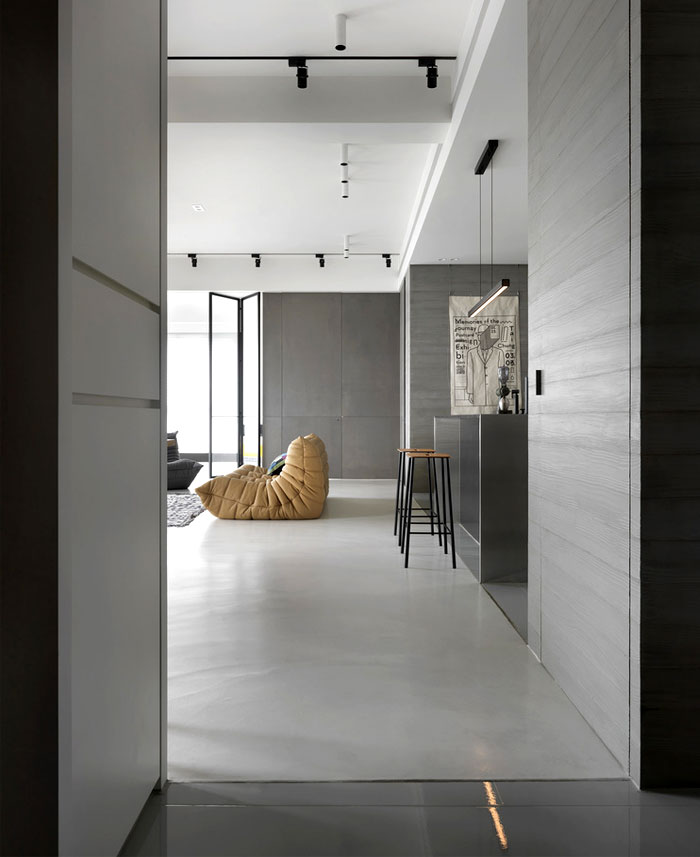 台湾新竹极简优雅的现代公寓设计
