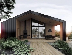 酷酷的黑白林中住宅裝修效果圖設計