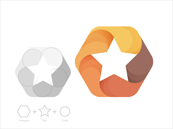 Yoga Perdana重叠渐变风格logo设计欣赏