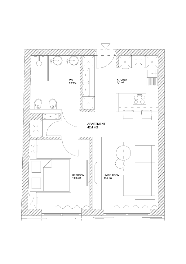 紧凑布局的小户型公寓设计