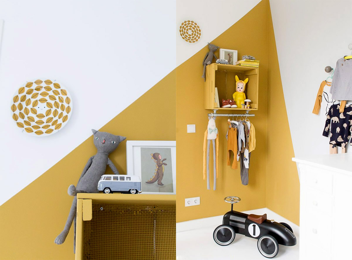 明亮的黄色风格 活力儿童房间设计