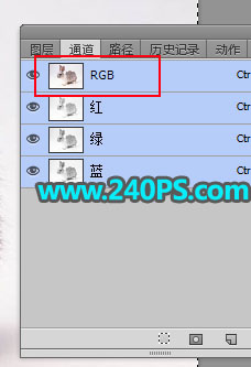 PS通道及钢笔工具抠出白褐相间的兔子