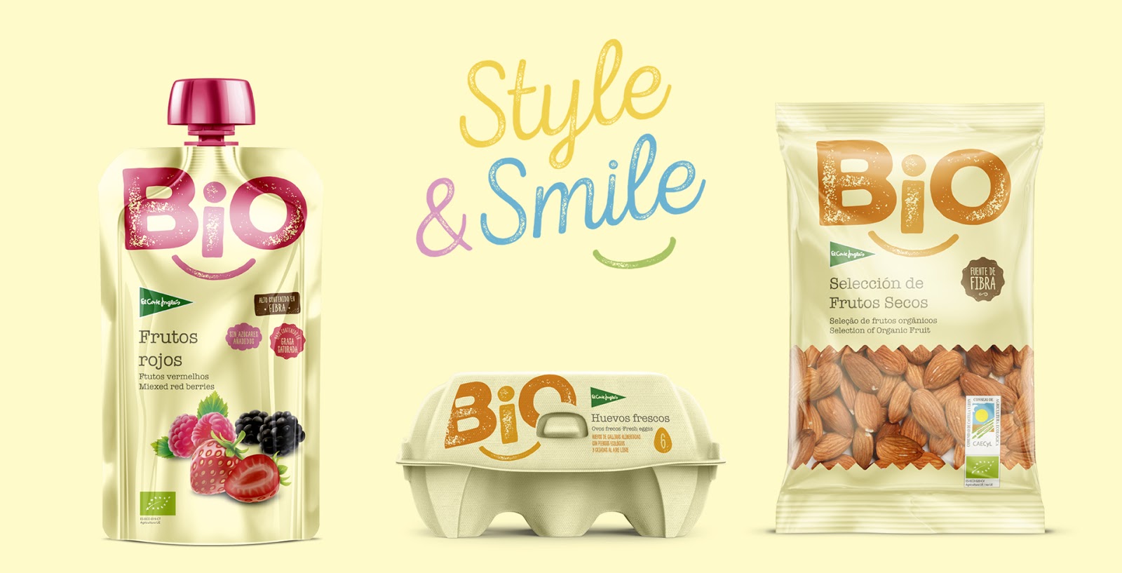 可爱的笑脸：Bio食品和饮料包装设计