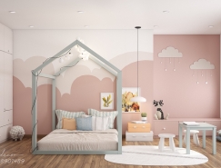 40個可愛粉色兒童房設計