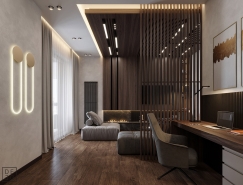 豐富的木質紋理和造型：芬蘭海灣豪華公寓設計