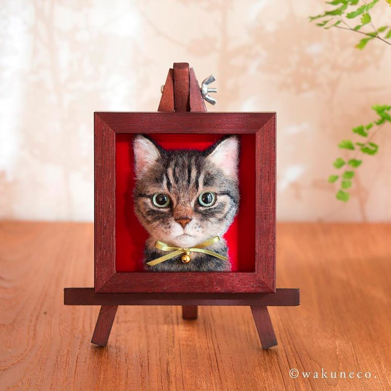Wakuneco可爱迷人的3D猫咪肖像