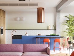 跳躍的色彩：明斯克100平米溫馨公寓設計