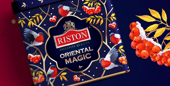 Riston Tea茶冬季假日主题包装设计