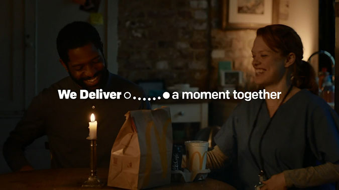 递送时光: 英国麦当劳与Uber外卖服务广告