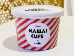 日式風格的Kawai Cups凍酸奶包裝設計