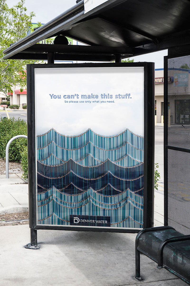 节约水资源户外公益广告设计