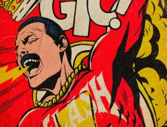 Butcher Billy: 皇后乐队主唱Freddie Mercury为主题创作的插画海报