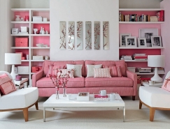 51個粉色係起居室設計