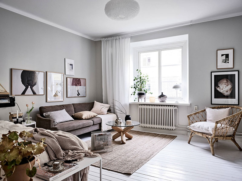 瑞典哥德堡36平米斯堪的纳维亚风格小公寓