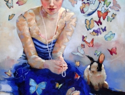 詩意的色彩：Donna Young睡蓮和人物油畫作品