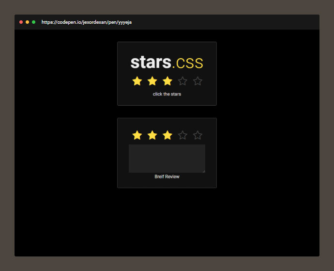 25款纯CSS的星级评定效果实例欣赏