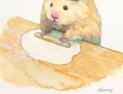 日本插畫師Gotte筆下的超萌小倉鼠