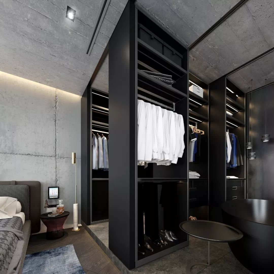 冷酷高级黑：时尚质感公寓设计