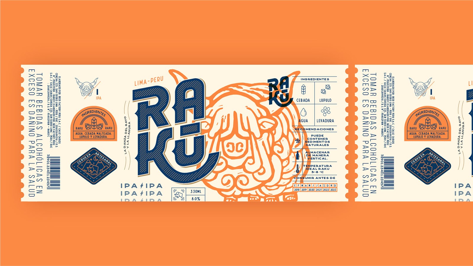 Raku精酿啤酒包装设计