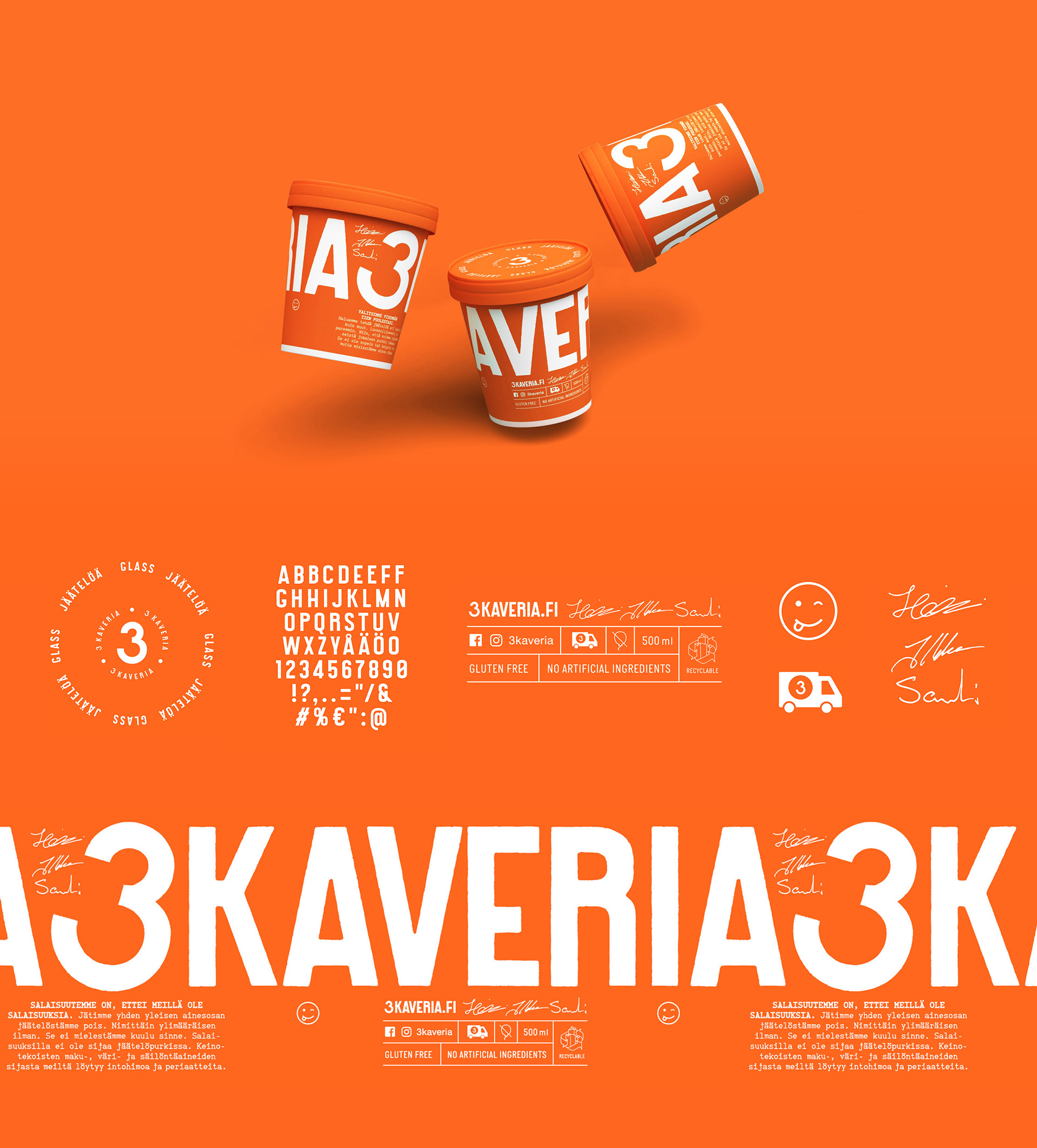 3 Kaverin冰淇淋品牌包装设计