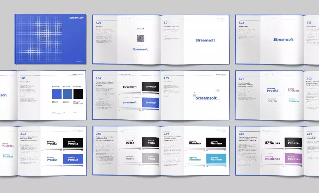 蓝色马赛克 软件公司Streamsoft品牌VI设计