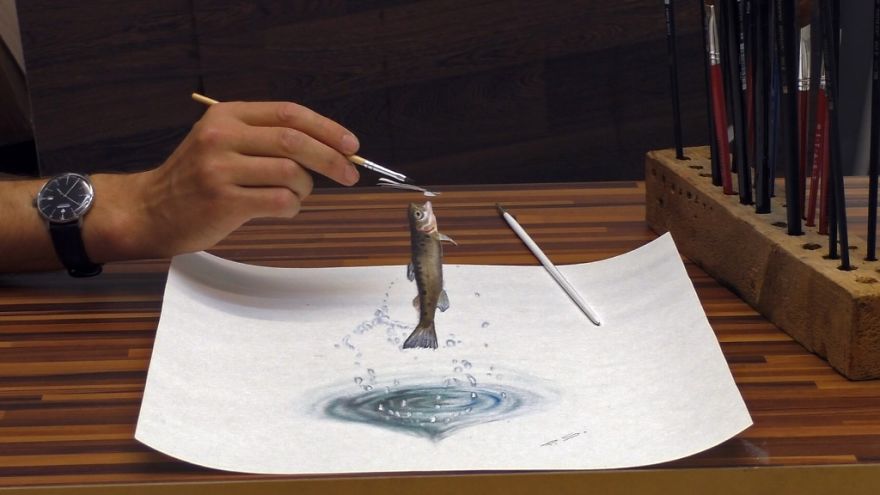 跃然纸上 Stefan Pabst超逼真的3D绘画艺术