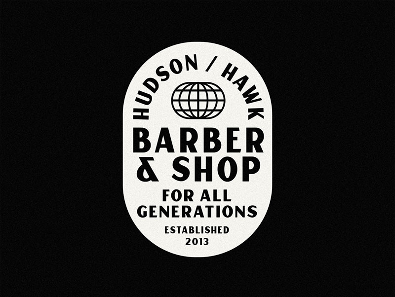 标志设计元素应用实例：理发店和美发沙龙