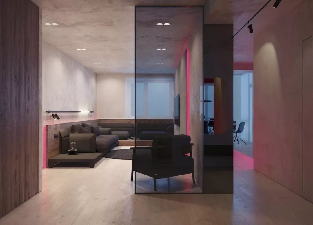 现代灰色极简风格Pastel Violet公寓设计