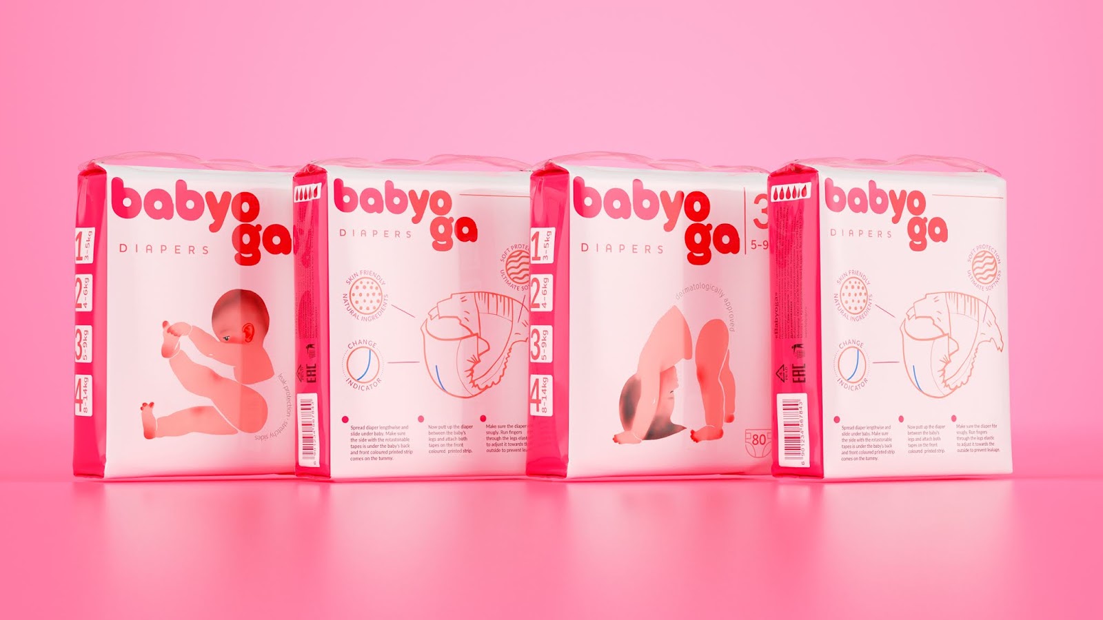 Babyoga婴儿纸尿裤包装设计