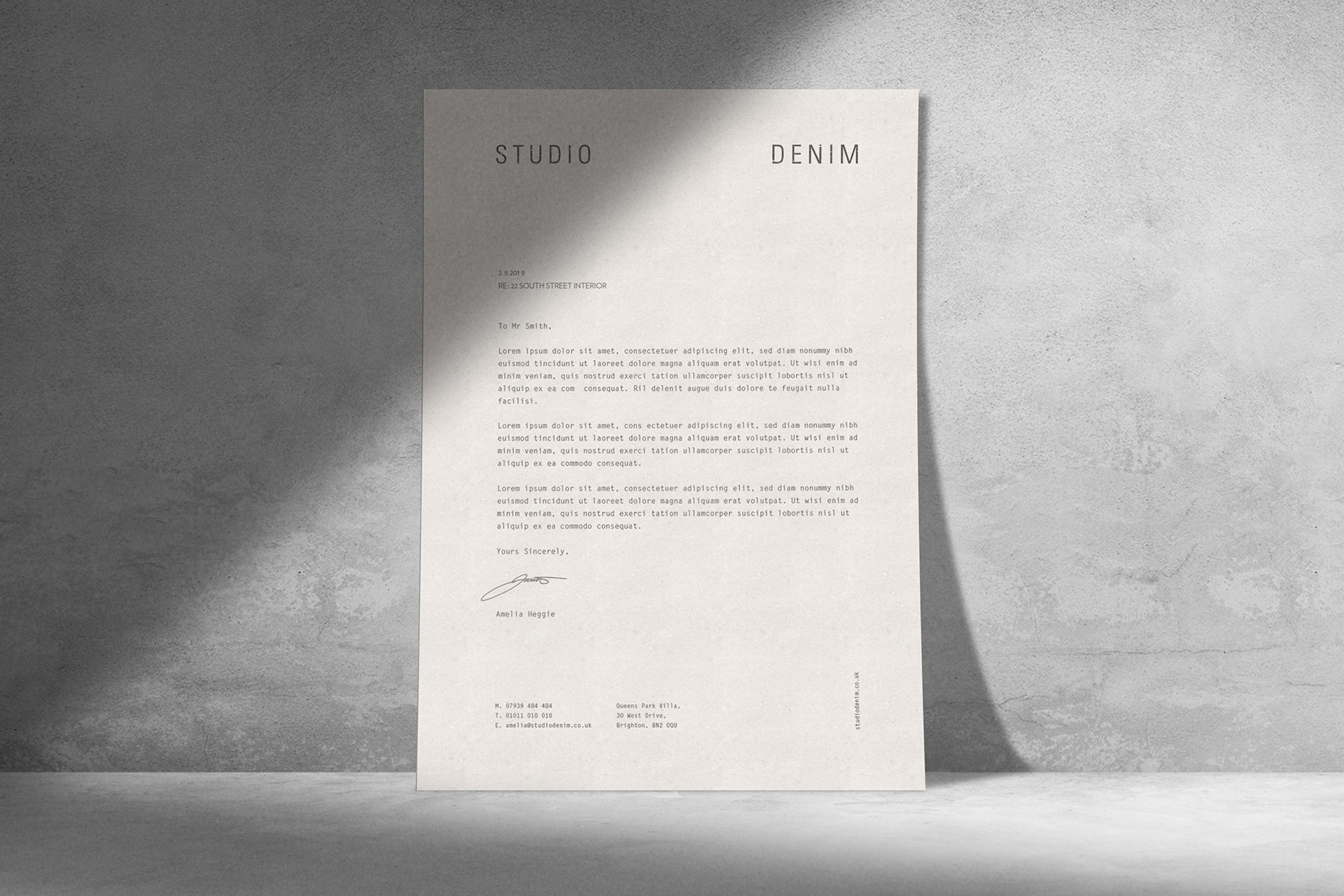 室内设计工作室Studio Denim品牌视觉设计