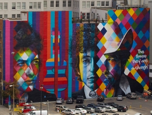 幾何形狀和鮮豔色彩完美結合，Eduardo Kobra街頭壁畫藝術