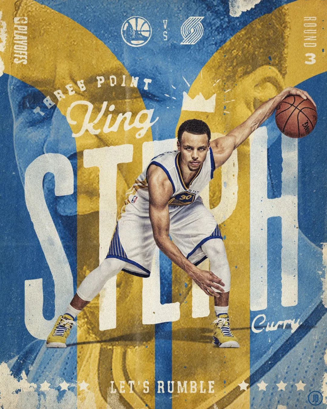 复古风的NBA巨星海报设计