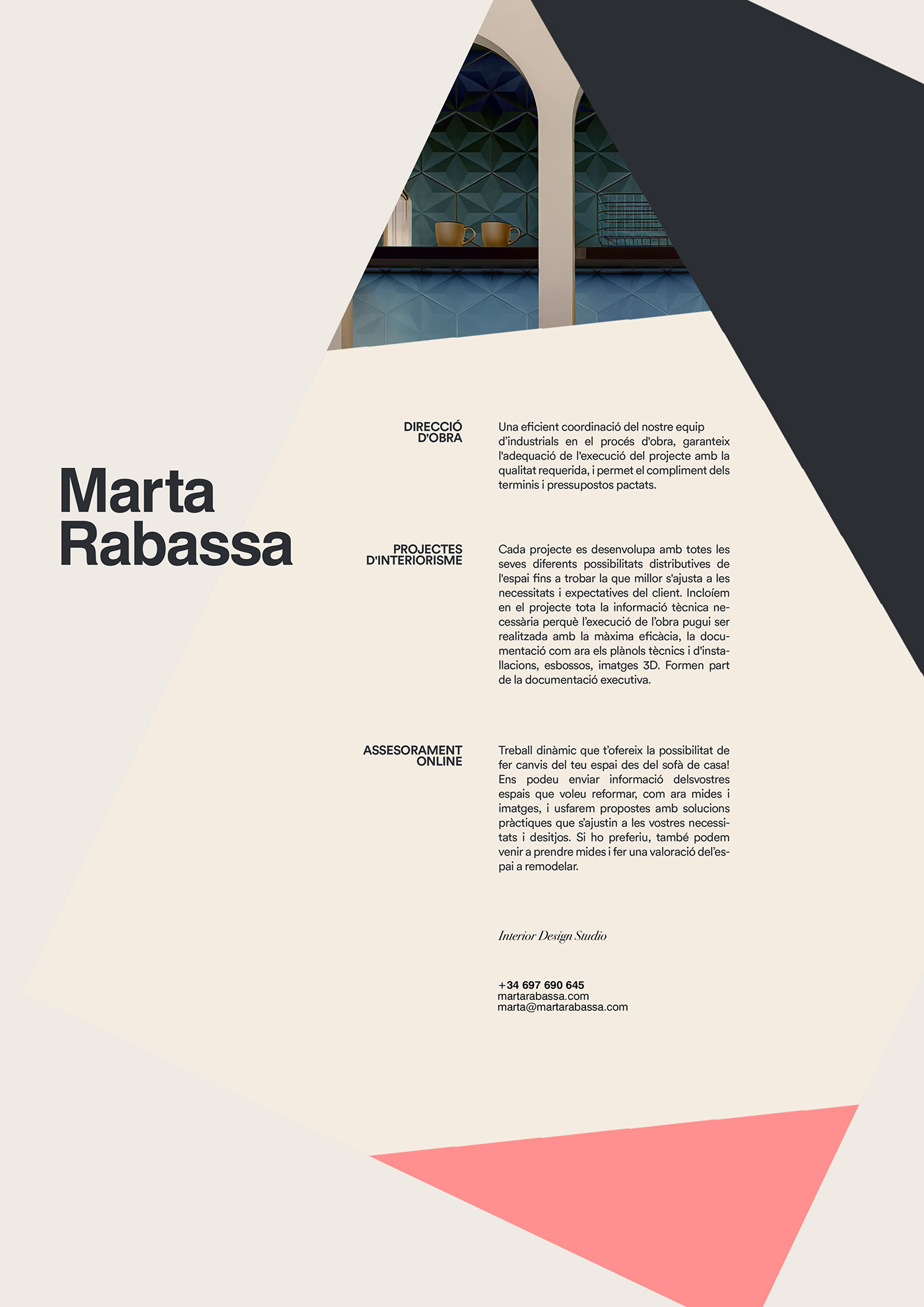 胜利拱门！室内设计工作室Marta Rabassa品牌形象设计