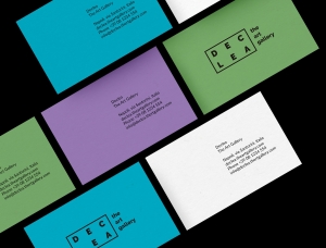 极简风与4种颜色！Declea画廊视觉识别设计