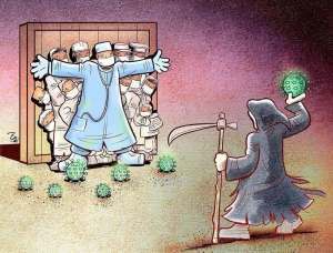致敬最美逆行者！伊朗藝術家Alireza Pakdel抗疫漫畫作品