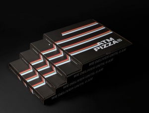 复古风格的ATM Pizza比萨品牌识别设计