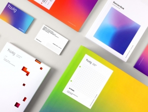 混合渐变的活力和温暖！Twig化学学习中心品牌视觉设计