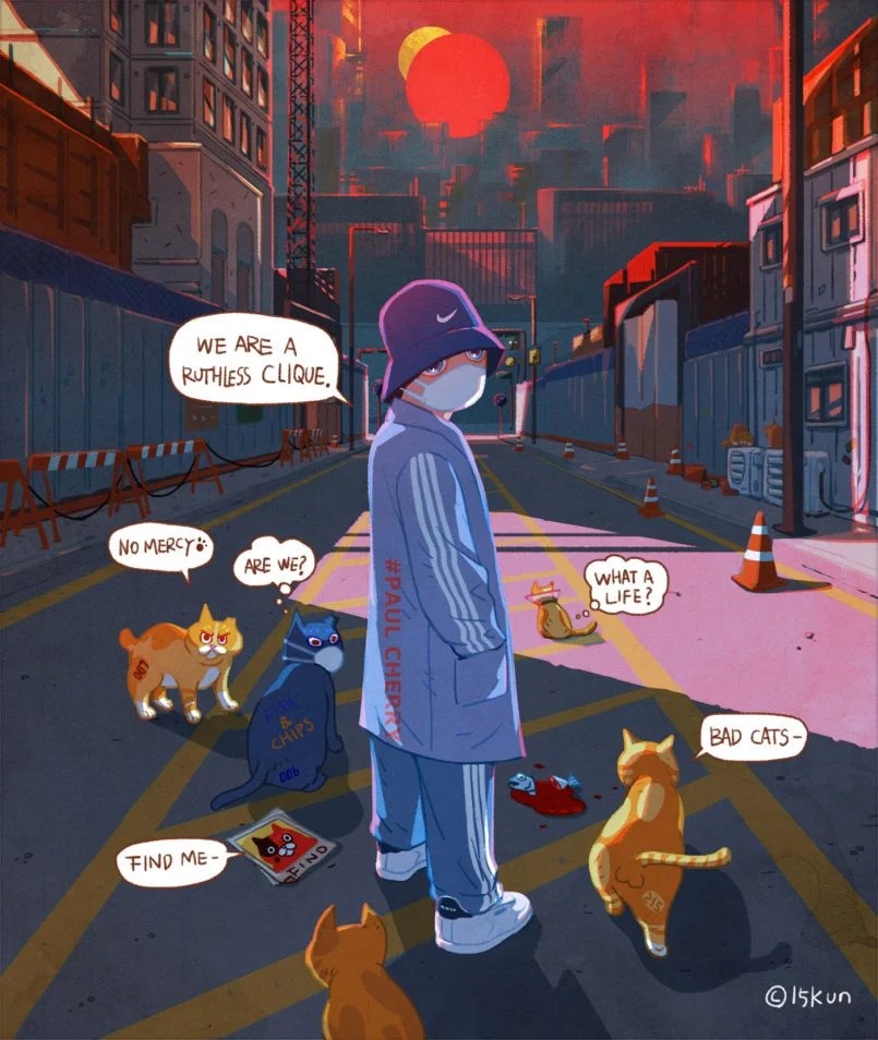 韩国艺术家15 Kun漫画风格插画作品