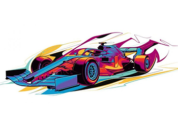 速度，动感！Cristiano Siqueira F1赛车运动插画作品