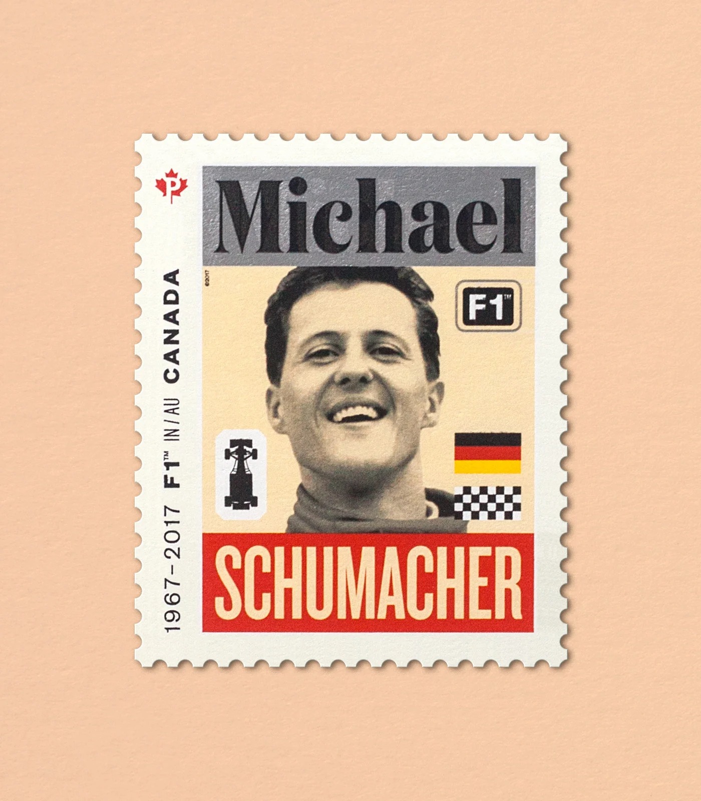 纪念5位F1传奇车手！加拿大邮政F1邮票设计