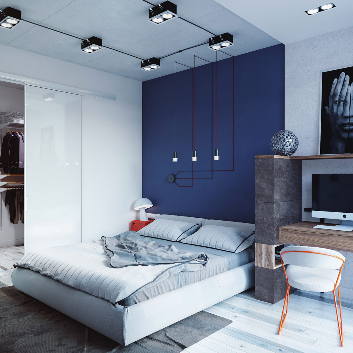 industrial-style-bedroom-pendant-lights-